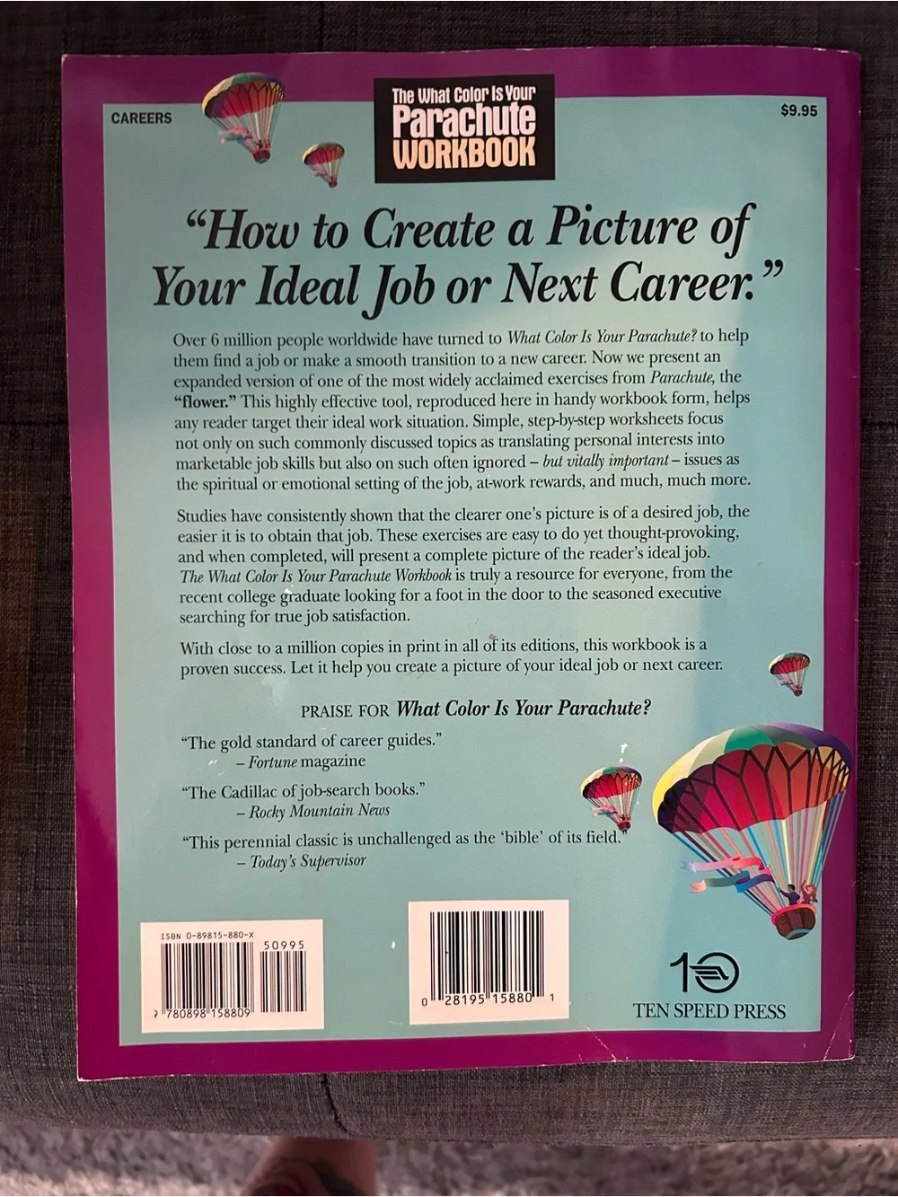 Vintage Book- The What Color Is Your Parachute Workbook — Richard Nelson Bolles